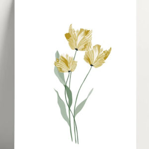 Carte Tulipe jaune