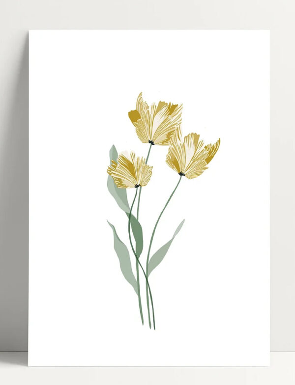 Carte Tulipe jaune