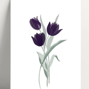 Carte Tulipe violette