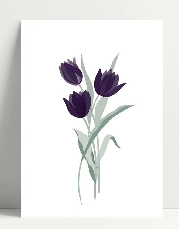 Carte Tulipe violette