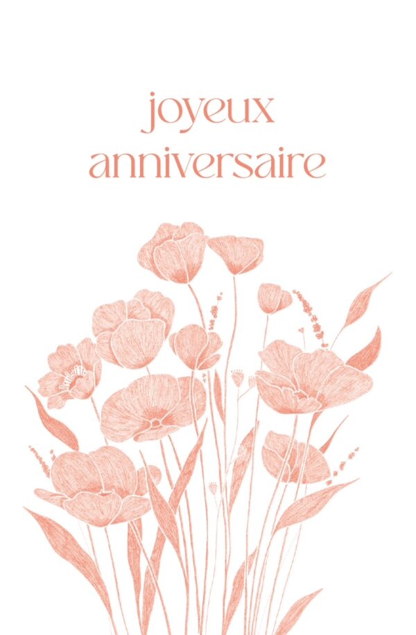 Carte Anniversaire - Prairie