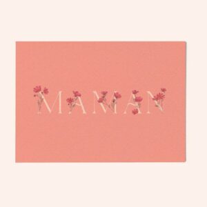 Carte Maman rose