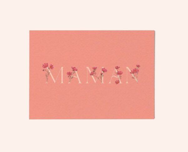 Carte Maman rose